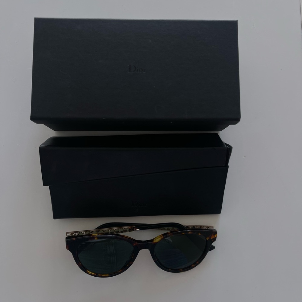 FULL SET Authentic Dior Gold/Brown Sunglasses model 2IKQT 52-18-145 - w/box